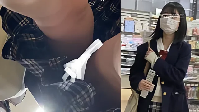 #28 浜辺美○似!可愛い顔して”中身”は意外と…!な美少女JKちゃんの逆さ撮り風景 [115MB]