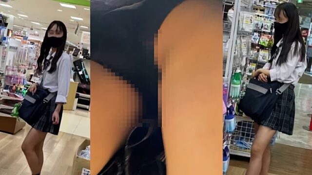 7人のJK風の逆さ見せパンチラ動画 004 [341MB]