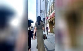 0041【ロングスカート】清楚系スタイル抜群お姉さんのお尻に大興奮