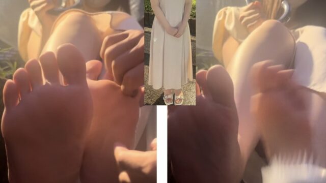 色白清楚系美女24cm超激弱足裏くすぐり！5分22秒