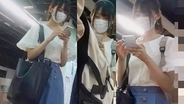 私服J●!?ロリ風アイドル顔ミニスカ美少女!縞々P!ロリ綿Pがチラ見え!! [370MB]