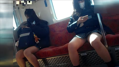 青チェ見学クラブ♡電車対面【正面ぱんちら】