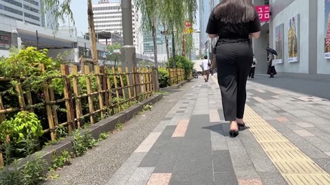 【通スピ＆スロー】ぽちゃロングヘア！巨尻ムチムチの着衣お尻様をロックオン！