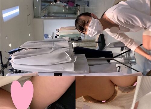 店員チラ☆どエロいボディをお持ちの清楚系店員さんの胸元にズーム！！段々とブラが浮いて両乳首が丸出しにww