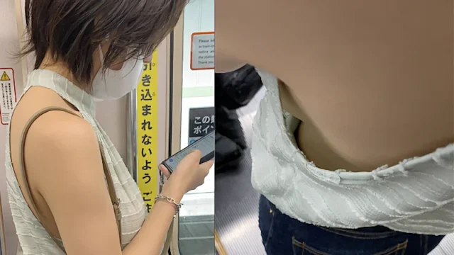 ノーブラ巨乳お姉さんの無防備な脇の隙間 [1.4GB]
