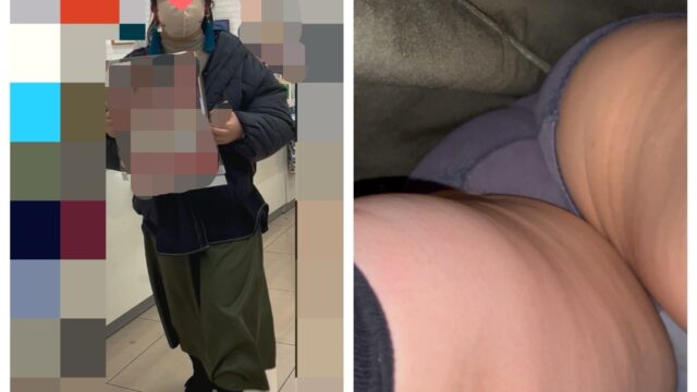 【逆さ撮り4人収録】黒い脚に魅了される！タイツ・黒スト・ハイソ脚のスカートにぶっこむ！【素人盗撮】