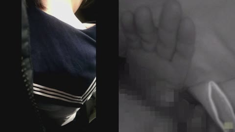 満員電車でセーラーＪＫ痴漢