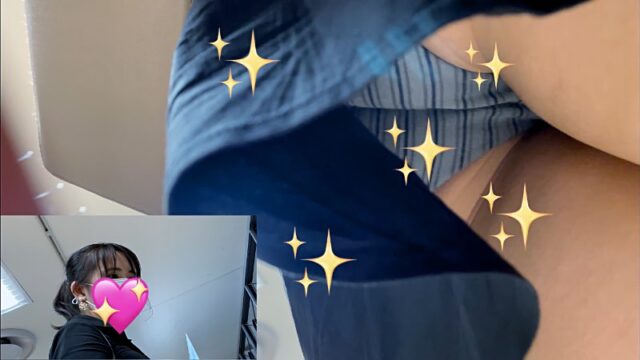 ショッピング中の巨乳OLさんは普段着使いのストライプ入りグレーの生Pでした OL9-4K [289MB]