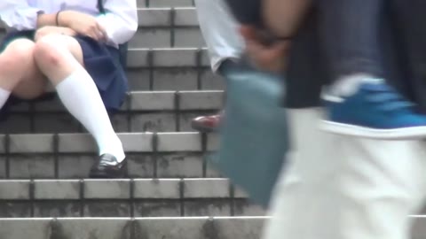 渋谷東急本店横階段!! パンチラスポット丸見え