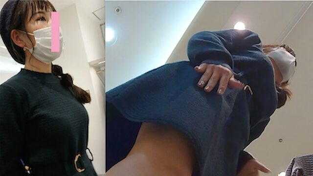 【4K画質】2日撮りでホワイト＆パープルのおかわりパンティ＊ミニワンピで動きまわる巨乳店員さんの足元に夢中♪ [778MB]