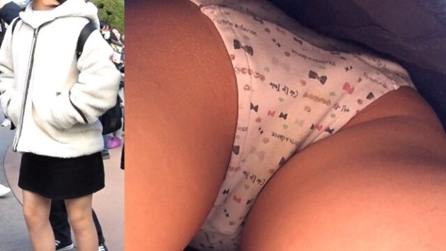 #34　めっかわなミニスカートちゃんと夢の国と白柄パンツ