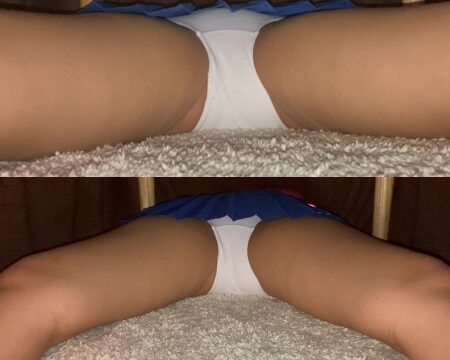 姉 こたつの中 ミニスカテニスウェア 純白ショーツ 後編【家庭内盗撮】