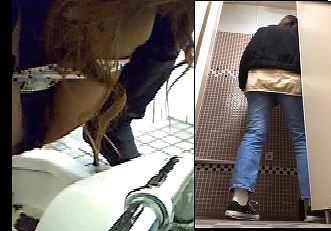 無修正 和式トイレ フリーハンド(オシャレに決めたアパレル店員のおしっことうんこ)