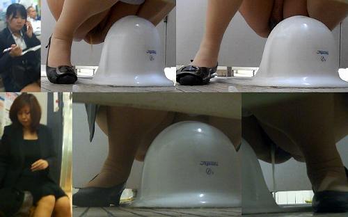 若いOL7名と熟女OL3名　和式トイレ前撮り