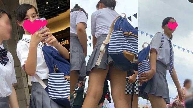 【4Kテーマパーク】超絶美◯女JK制服パンチラ 5 [275MB]