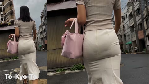 【4k】腰のラインがエロい！マーメイドスカートのエロ尻②