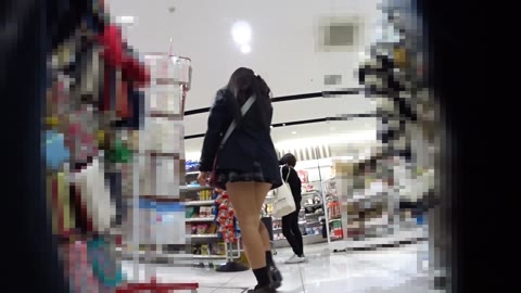逆さ超ミニスカJK前屈み丸見えにフル勃起！食い込みエロ尻28