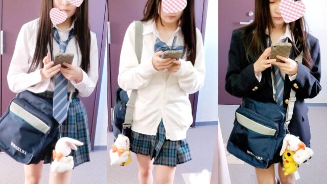 12日分の登校パンチラ　華奢なロリ系可愛い系