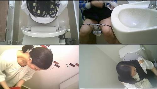 無修正　マルチコンビニトイレ4カメ洋式トイレ盗撮