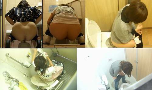 【無個人撮影】和式フリ―ハンドトイレ盗撮　大10名