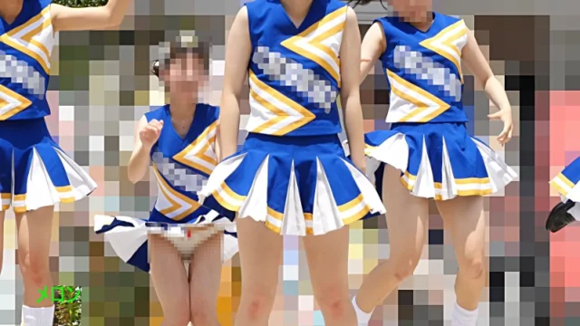 祭りだチア vol.58 【4K】 ありえない!!純白の生P!第二弾!! ひまわりカチューシャのお嬢さん!チアダンス [1.3GB]