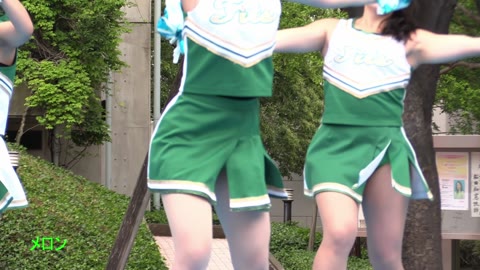 祭りだチア vol.83 クール美女続編 アンスコ緑色と黄緑色そそります！ JDチアダンス
