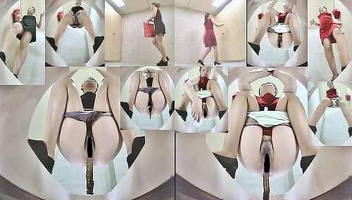 【個人撮影】和式女子トイレ　究極金隠し内からマ〇コ激撮④