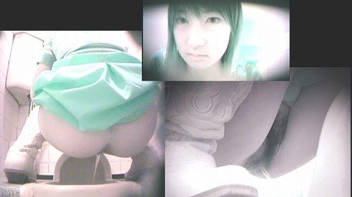 初流出【てくの塾和式トイレ盗撮C3054T】5カメ盗撮真実ちゃんオシッコ2回