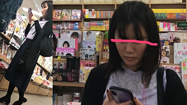 【スマホで逆さ撮り28】仕事帰りのOL 完全防備の隙を突いて盗撮 黒ストロングスカート 【素人盗撮】 [186MB]