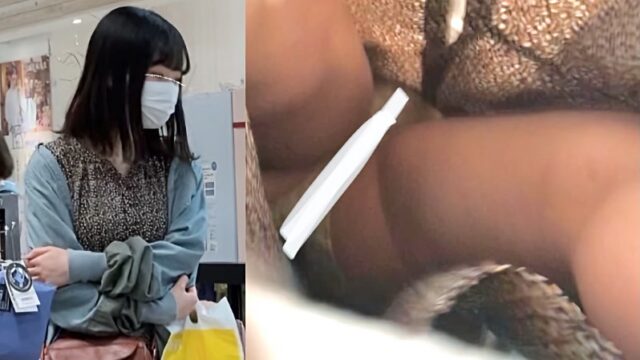 #116 買い物”中身”チェック♡警戒しつつも最後は撮られちゃうお洒落JDちゃんの逆さ撮り風景 [87MB]