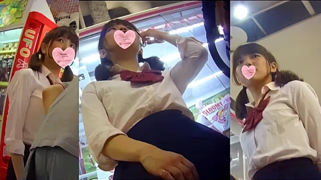 【JKコス】激カワ子連れ人妻?パンチラ逆さ撮り02 [762MB]