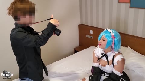 【コスプレ✕緊縛】リゼロのラムちゃんが緊縛状態で電マ・バイブで感じまくり！そしてはじまる鬼がかりSEX！！