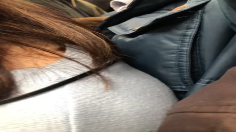 ガッツリ密着痴漢されてるお姉さん