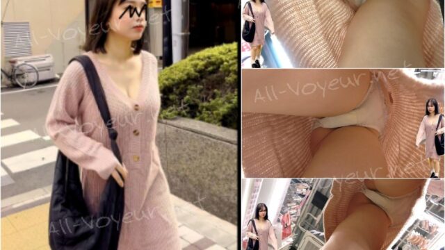 【４K顔出し】美人巨乳JDのブラチラ＆パンモロがっつりｗ