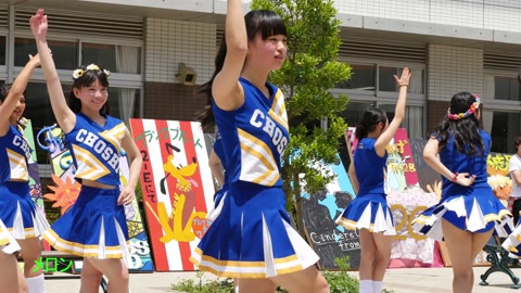 祭りだチア vol.58 【4K】 ありえない!!純白の生P！第二弾!! ひまわりカチューシャのお嬢さん！チアダンス