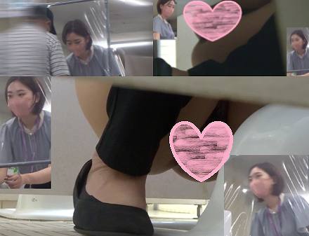 ショートヘア美人市役所職員のトイレ姿盗撮！