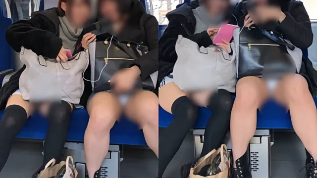 (期間限定顔出し)YouTubeに夢中の可愛いギャル2人のダブルパンチラ☆ [1.2GB]