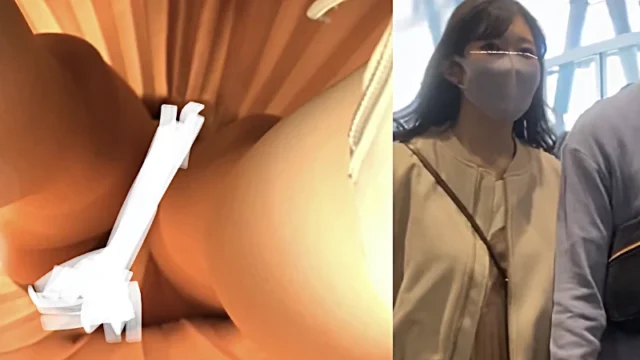 #69 山本理◯アナ似!彼氏連れ美女の”中身”をじっくりエスカ撮り&逆さ撮り風景 [259MB]