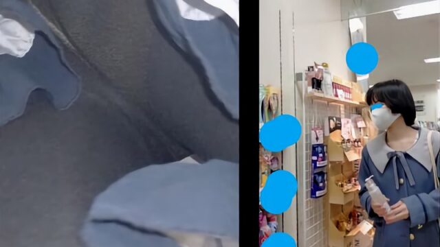 【スマホで逆さ撮り79】カメラばれあり、不思議ちゃん系女子のスカート内晒します!黒タイツは防寒ではなくただのエロ衣装【素人撮影】 [425MB]