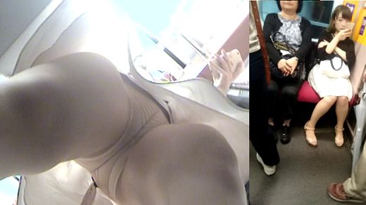 【白濁ライブ】女子アナ風美女に密着取材