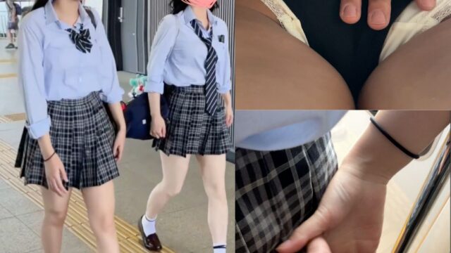 【忍射Ep41】ムサ生娘に触りとぶっかけ。朝の車内にて
