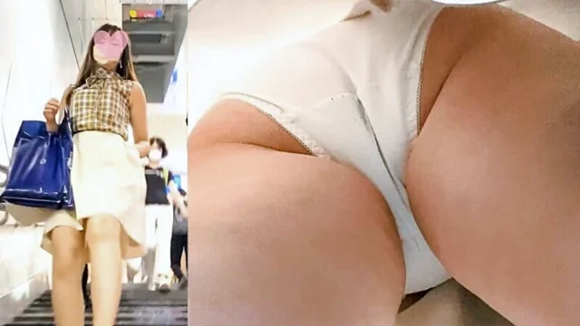 パンティーのレースくっきり♡可愛い女の子を後ろから長時間接写♡ [957MB]