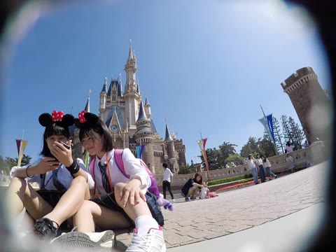 夢の国その３０。とにかく自撮り中のJKのスカートの中身、５組。