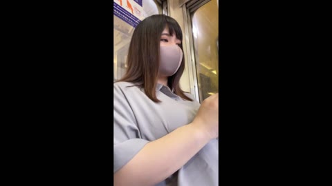 交渉痴漢　Hカップをモミほぐされ乳首イキするエロおっぱい