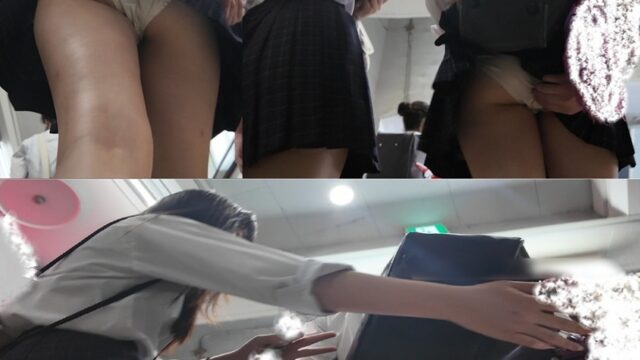 77かわいい制服女子のリアルハプニング