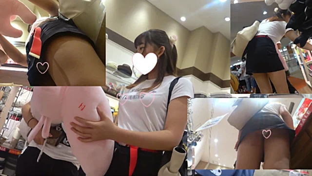 巨乳!!Tシャツ一枚だけのエロJD。ミニスカートで純白生Pがモロ見え。逆さ撮り。妄想コメ付き。顔出し。 [322MB]
