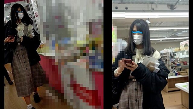 【スマホで逆さ撮り63】スタイル抜群美少女 冬なのに生脚でがっつり生パンティ撮られる【素人盗撮】 [115MB]