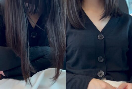(顔モ無し)マグロお姉さんのお触りパンチラ☆