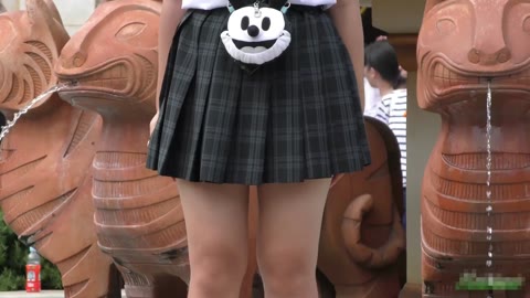 制服JKパンチラ逆さ撮り 夢の国編 No.8