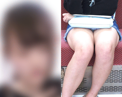 光り輝く超絶美脚ギャルの白パンティ